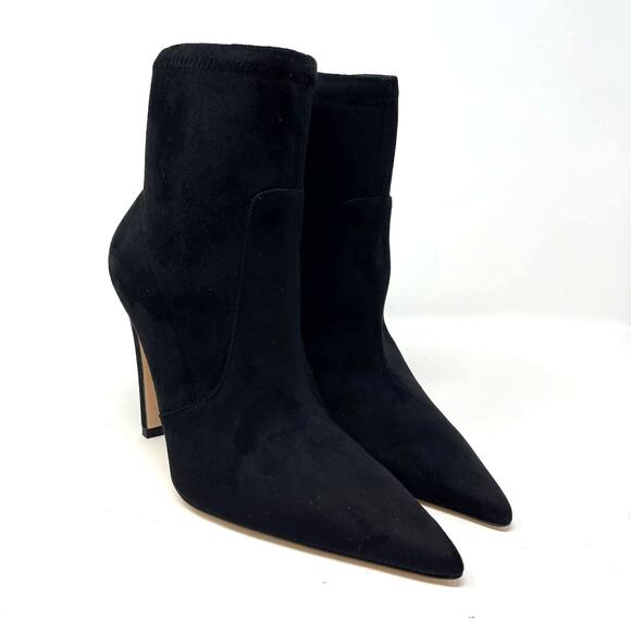 Good American Icon Bootie Suede Black Size 7 GA007K-E - Picture 3 of 8